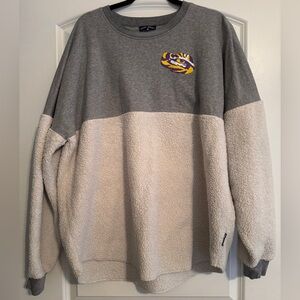 Gray and Cream LSU Sweatshirt